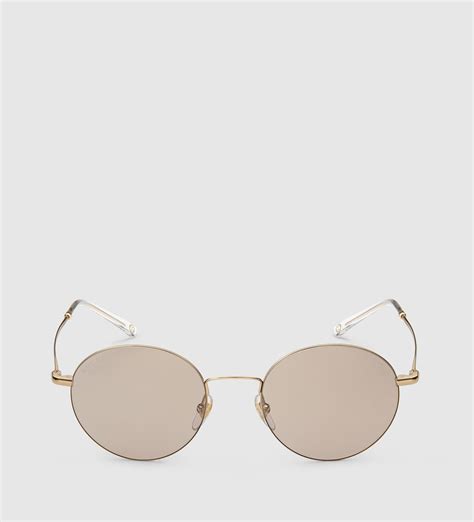 women's metallic steel round-frame sunglasses gucci|Gucci square metal sunglasses.